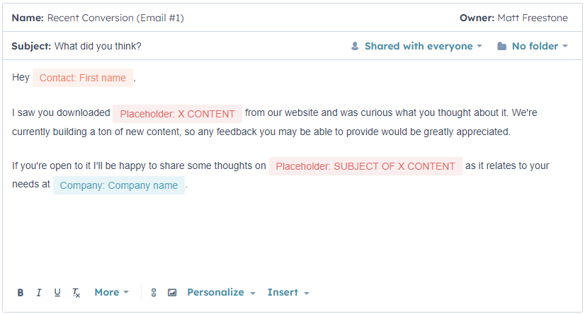Improving customer experience - email 